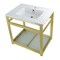 Fauceture VWP3122B7 31-Inch Ceramic Console Sink (1-Hole), White/Brushed Brass VWP3122B7 - alternate 1
